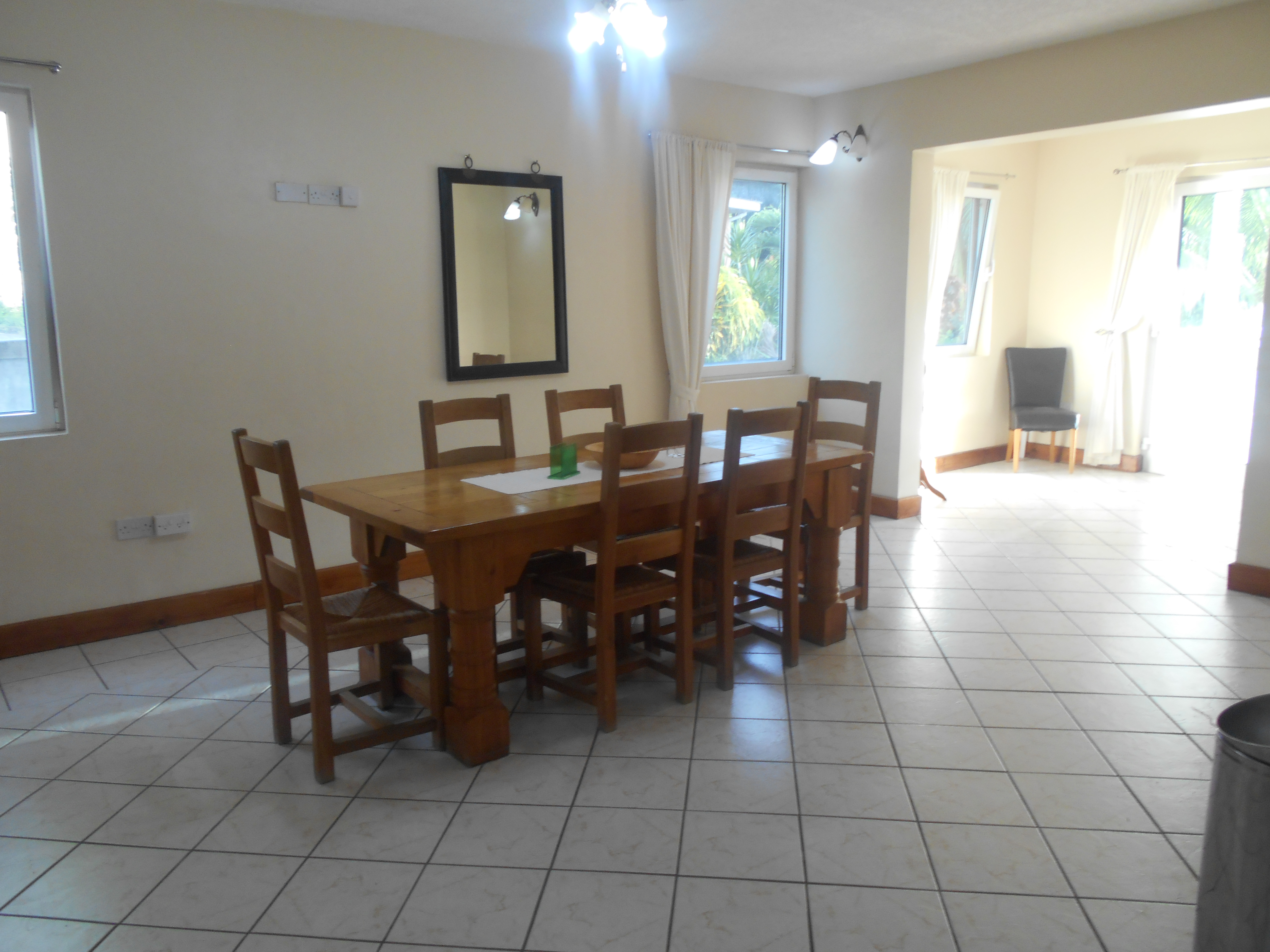4 bedrooms, 3 baths ground floor apt