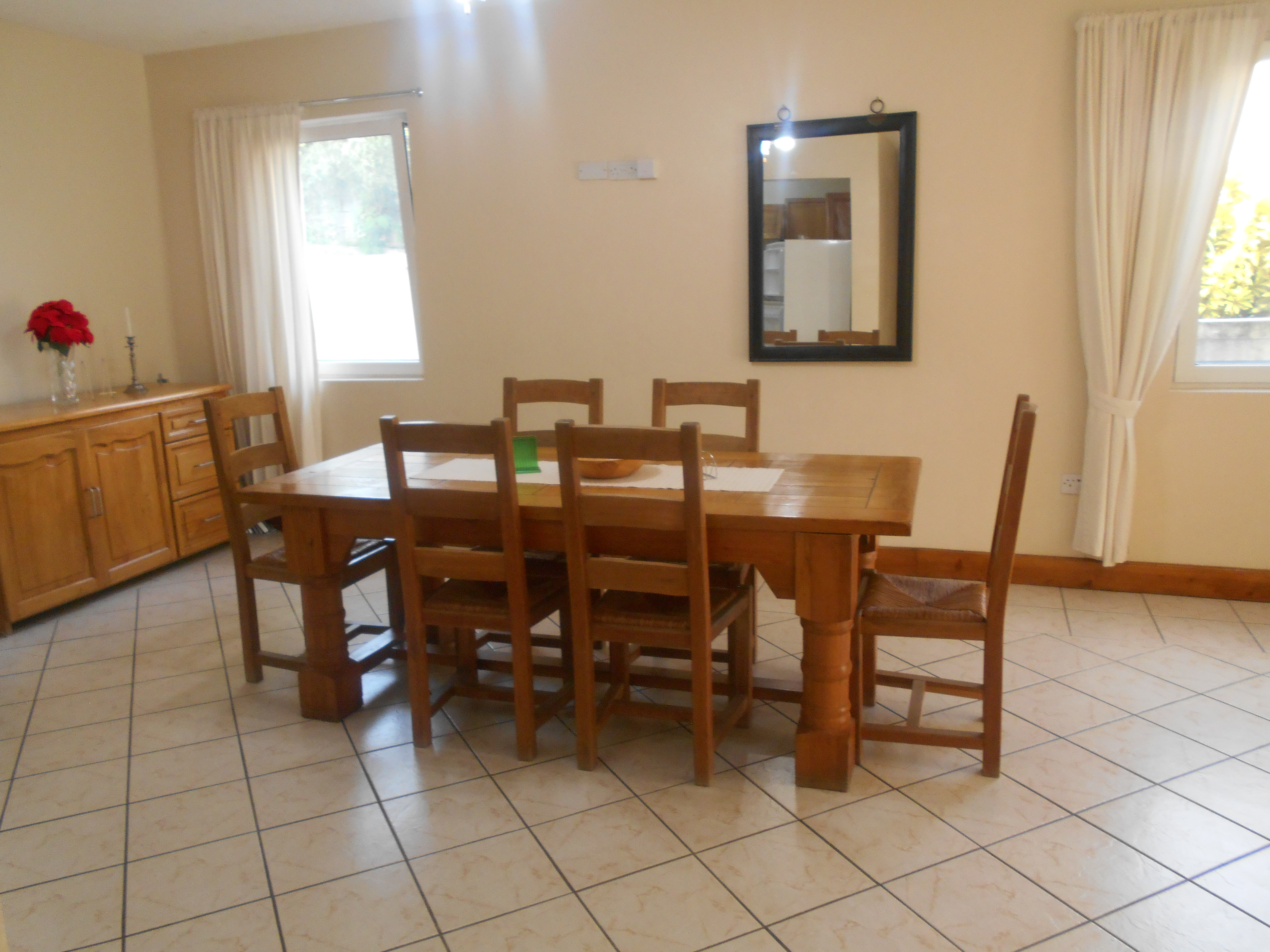 4 bedrooms, 3 baths ground floor apt